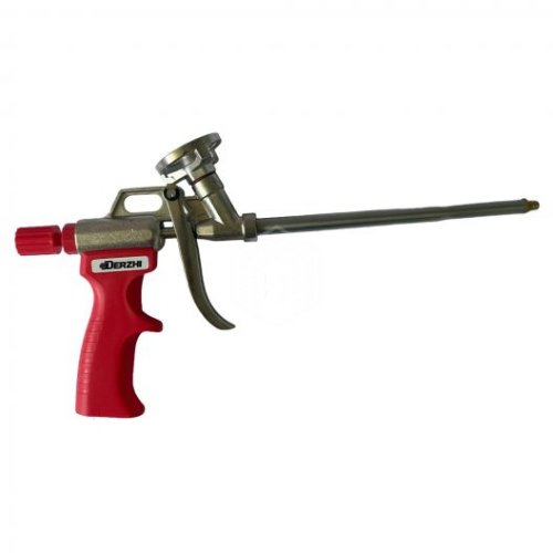 Пистолет для монтажной пены Derzhi Profi корпус из нерж.стали,улучш регулятор, 388681 фото Пистолет для монтажной пены Derzhi Profi корпус из нерж.стали,улучш регулятор, 388681 картинка